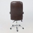 Кресло поворотное KING A, натуральная кожа, темно-коричневый